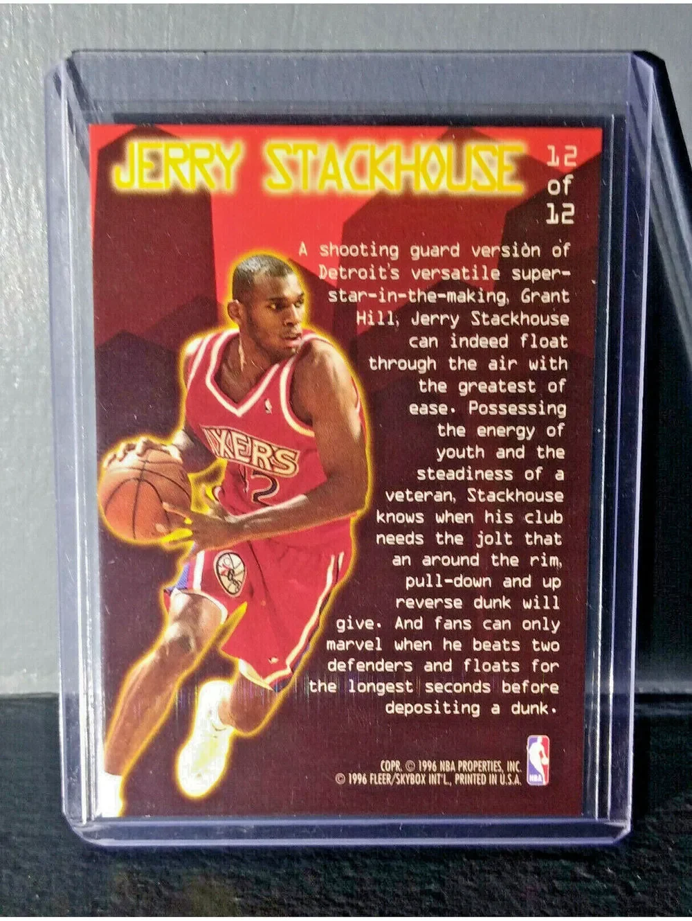 1995-96 Jerry Stackhouse Fleer Ultra Jam City Hot Pack #12 Basketball Card